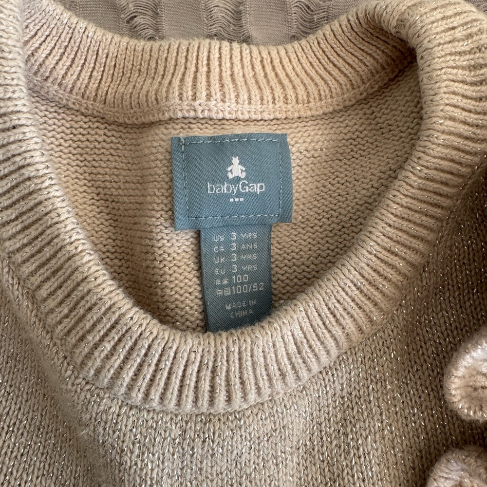 GAP Cream Kids Ruffle Sweater - Picture 3 of 6